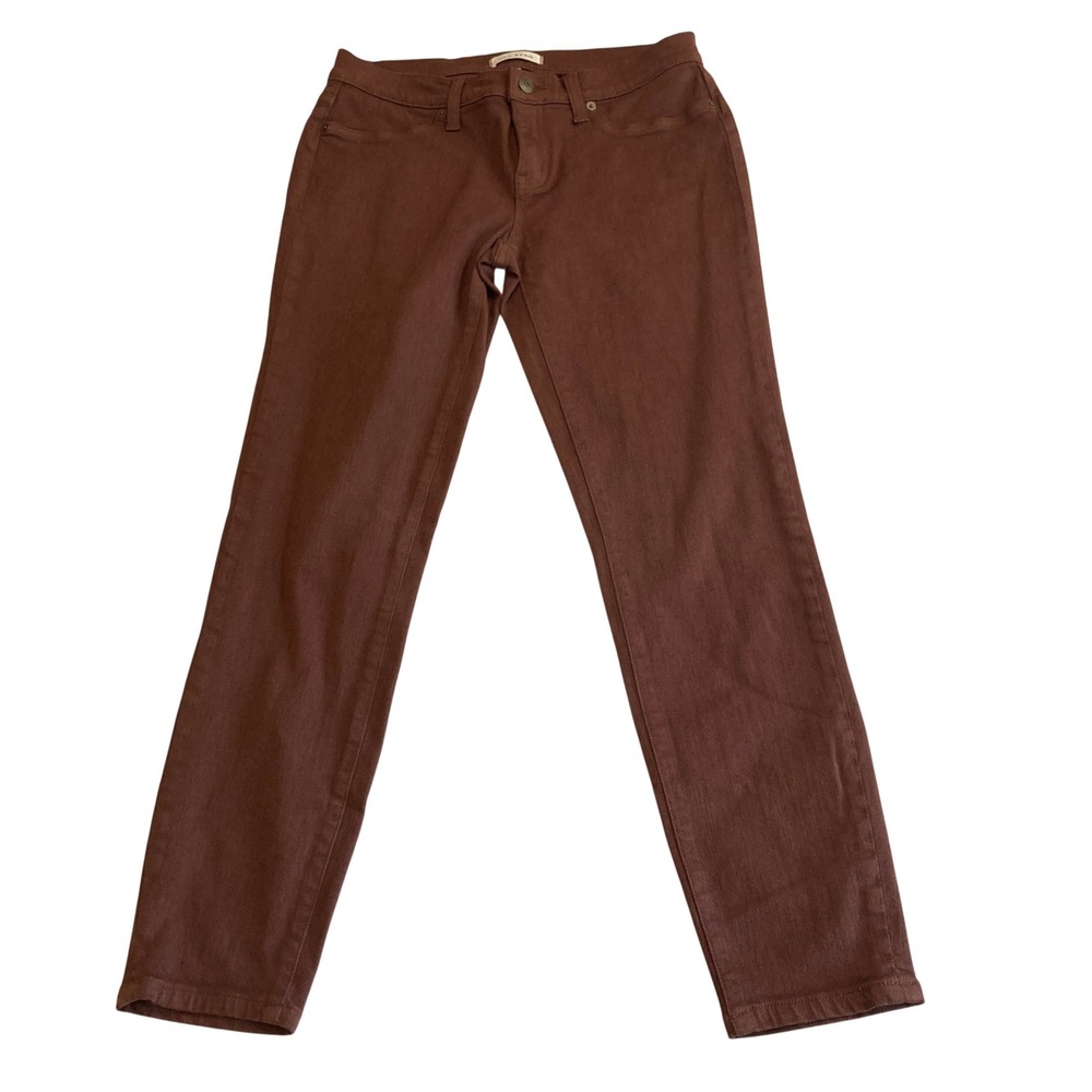 Lila Ryan Pants Women 28x26 Morgan Brown Skinny Stretch Cotton Rayon 28 164307
